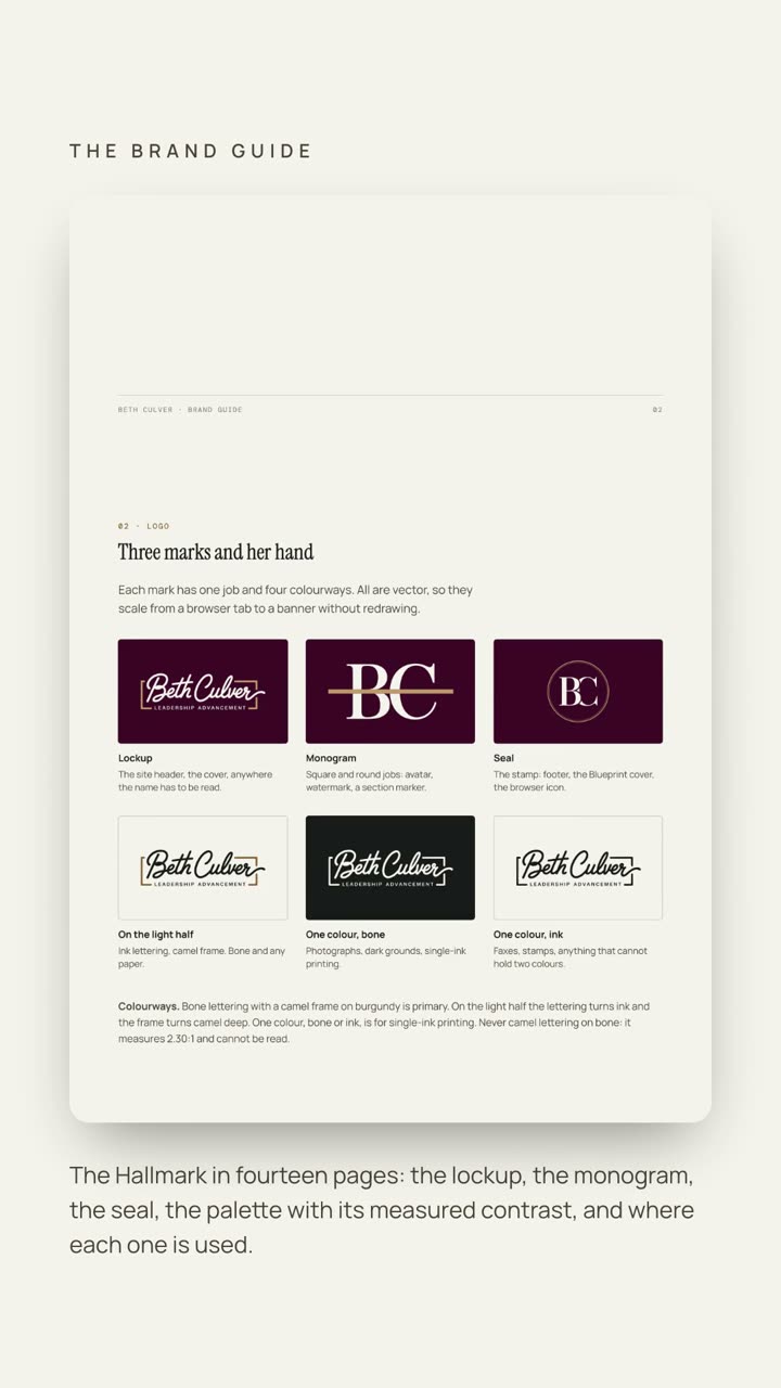 Beth Culver: a fourteen-page brand guide